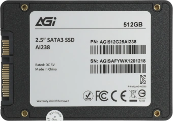 Накопитель SSD AGi SATA-III 512GB AGI512G25AI238 AI238 2.5" - купить недорого с доставкой в интернет-магазине
