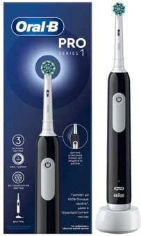 Зубная щетка электрическая Oral-B Pro 1 80870428 черный - купить недорого с доставкой в интернет-магазине