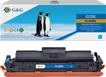 Картридж лазерный G&G GG-C069HC 069H Cyan голубой (5500стр.) для Canon I_sensys LBP673CDW/MF754CDW/MF752CDW(EUR)/imageCLASS MF756Cx(AP)/LBP674CDW/MF753CDW/MF751CDW(US) - купить недорого с доставкой в интернет-магазине
