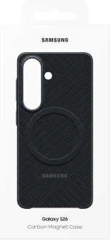 Чехол (клип-кейс) Samsung для Samsung Galaxy S26 Carbon Magnet Case with MagSafe черный (EF-KS942SNEGRU) - купить недорого с доставкой в интернет-магазине