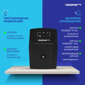 Источник бесперебойного питания Ippon Back Basic 1050 Euro 600Вт 1050ВА черный - купить недорого с доставкой в интернет-магазине