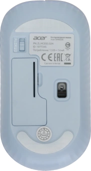 Мышь Acer OMR205 белый/голубой оптическая 1200dpi беспров. USB для ноутбука 3but (ZL.MCEEE.02H) - купить недорого с доставкой в интернет-магазине