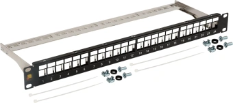 Патч-панель наборная Lanmaster LAN-PPN24OK-STP 19" 1U 24x FTP - купить недорого с доставкой в интернет-магазине