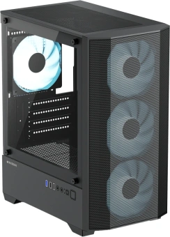 Корпус Accord ACC-195M черный без БП mATX 8x120mm 2xUSB2.0 1xUSB3.0 audio bott PSU - купить недорого с доставкой в интернет-магазине