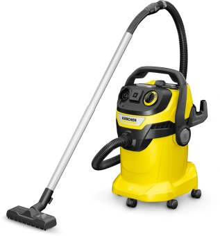 Строительный пылесос Karcher WD 6 P V-25/8/22/T 1300Вт (уборка: сухая/сбор воды/выдув) желтый - купить недорого с доставкой в интернет-магазине