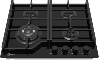 Газовая варочная поверхность Midea MG693TGB черный - купить недорого с доставкой в интернет-магазине