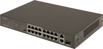 Коммутатор Tenda TEF1118P-16-150W (L2) 16x100Мбит/с 2x1Гбит/с 1SFP 16PoE 130W неуправляемый - купить недорого с доставкой в интернет-магазине