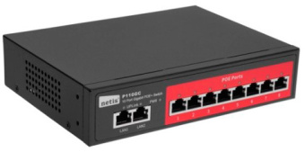 Коммутатор Netis P110GC 10x1Гбит/с 8PoE+ 100W неуправляемый - купить недорого с доставкой в интернет-магазине