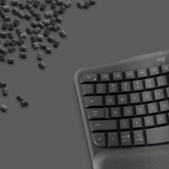Клавиатура Logitech Wave Keys графитовый USB беспроводная BT/Radio slim Ergo LED (подставка для запястий) (920-012319) - купить недорого с доставкой в интернет-магазине