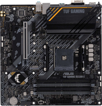 Материнская плата Asus TUF GAMING B550M-E Soc-AM4 AMD B550 4xDDR4 mATX AC`97 8ch(7.1) GbLAN RAID+VGA+HDMI+DP - купить недорого с доставкой в интернет-магазине