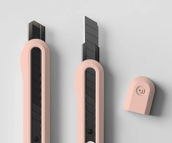 Нож канцелярский Deli ENS063PINK Nusign шир.лез.9мм выдвижное лезвие фиксатор усиленный сталь розовый - купить недорого с доставкой в интернет-магазине