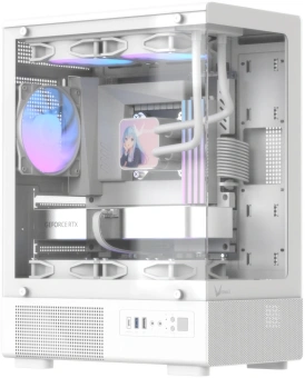 Корпус Formula Crystal Z1CM v2 белый без БП mATX 5x120mm 1xUSB3.0 audio bott PSU - купить недорого с доставкой в интернет-магазине
