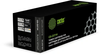 Картридж лазерный Cactus CS-C071H 071H черный (2500стр.) для Canon i-SENSYS LBP122dw/MF272dw/ MF275dw - купить недорого с доставкой в интернет-магазине