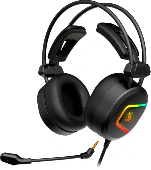 Наушники с микрофоном A4Tech Bloody MC750 черный 2.3м мониторные USB оголовье (MC750 BLACK) - купить недорого с доставкой в интернет-магазине
