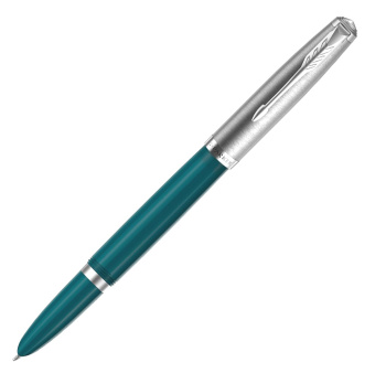 Ручка перьев. Parker 51 Core (CW2123506) Teal Blue CT F сталь нержавеющая подар.кор. кругл. - купить недорого с доставкой в интернет-магазине