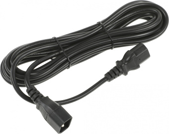 Шнур питания Hyperline PWC-IEC13-IEC14-5.0-BK C13-С14 проводник.:3x1.0мм2 5м 230В 10А (упак.:1шт) черный - купить недорого с доставкой в интернет-магазине