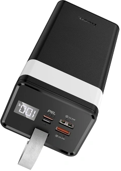 Мобильный аккумулятор Hoco J86 40000mAh QC3.0/PD3.0 3A 2xUSB-A/USB-C черный - купить недорого с доставкой в интернет-магазине