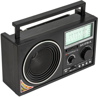 Радиоприемник портативный Supra ST-25U черный USB SD - купить недорого с доставкой в интернет-магазине