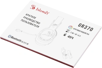 Наушники с микрофоном A4Tech Bloody GR370 белый мониторные BT/Radio/3.5mm оголовье (GR370) - купить недорого с доставкой в интернет-магазине