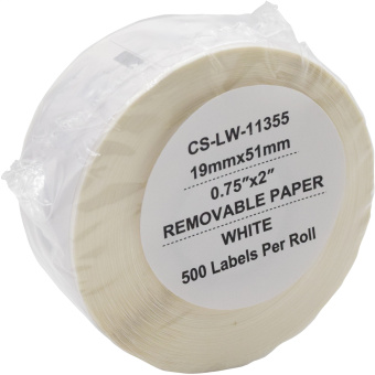 Этикетки Cactus CS-LW-11355 сег.:51x19мм черный белый 500шт/рул Dymo Label Writer 450/4XL - купить недорого с доставкой в интернет-магазине