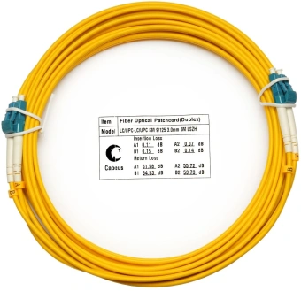 Патч-корд Cabeus FOP(D)-9-LC-LC-5M 2x9/125 OS2 LC дуплекс-LC дуплекс 5м LSZH желтый - купить недорого с доставкой в интернет-магазине