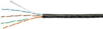Кабель информационный Cabeus UTP-4P-CAT.5E-SOLID-BK кат.5E U/UTP 4 пары PVC внутренний 305м черный - купить недорого с доставкой в интернет-магазине