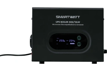Источник бесперебойного питания Smartwatt Boiler 500/12LW 300Вт 500ВА черный - купить недорого с доставкой в интернет-магазине