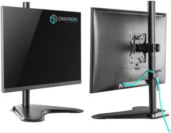 Кронштейн для мониторов Onkron D101FS черный 13"-34" макс.8кг настольный поворот и наклон - купить недорого с доставкой в интернет-магазине