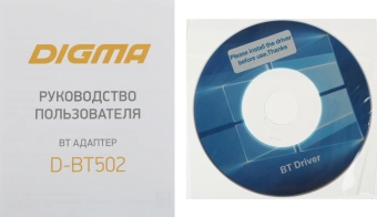 Адаптер USB Digma D-BT502 BT5.0+EDR class 1.5 20м черный - купить недорого с доставкой в интернет-магазине