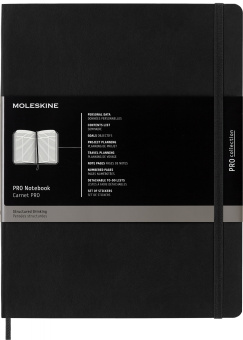 Блокнот Moleskine PROFESSIONAL SOFT PROPFNTB4SBK XLarge 190х250мм 192стр. мягкая обложка черный - купить недорого с доставкой в интернет-магазине