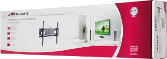 Кронштейн для телевизора Ultramounts UM842T черный 37"-75" макс.50кг настенный наклон - купить недорого с доставкой в интернет-магазине