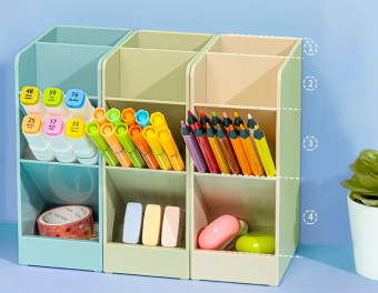 Подставка Deli 8940Green для письменных принадлежностей 60x91x152мм зеленый - купить недорого с доставкой в интернет-магазине