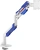 Кронштейн для мониторов Ultramounts UM743WB белый/синий 24"-57" макс.30кг крепление к столешнице поворот и наклон - купить недорого с доставкой в интернет-магазине