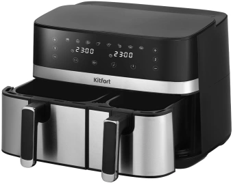 Аэрогриль Kitfort КТ-2261 8.2л 2700Вт черный/серебристый - купить недорого с доставкой в интернет-магазине