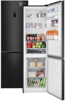 Холодильник Weissgauff WRK 2000 Total NoFrost Inverter Black Inox 2-хкамерн. черный инвертер - купить недорого с доставкой в интернет-магазине
