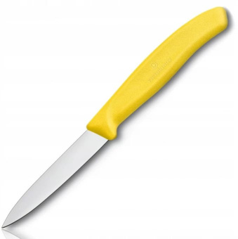 Нож кухонный Victorinox Swiss Classic (6.7606.L118) стальной для чистки овощей и фруктов лезв.80мм прямая заточка желтый - купить недорого с доставкой в интернет-магазине
