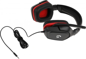 Наушники с микрофоном Logitech G331 черный/красный 2м мониторные оголовье (981-000758) - купить недорого с доставкой в интернет-магазине