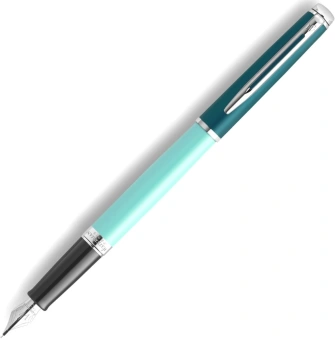 Ручка перьев. Waterman Hemisphere Colour Blocking (2190122) Green CT F сталь нержавеющая F син. черн. подар.кор. - купить недорого с доставкой в интернет-магазине