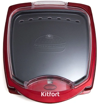 Электрогриль Kitfort KT-1610 1000Вт красный/черный - купить недорого с доставкой в интернет-магазине