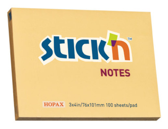 Блок самоклеящийся бумажный Stick`n 21392 76x101мм 100лист. 70г/м2 пастель оранжевый - купить недорого с доставкой в интернет-магазине