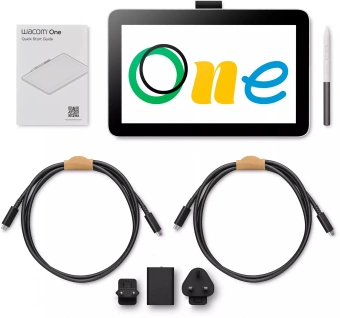 Графический планшет-монитор Wacom One 12 LED USB Type-C белый - купить недорого с доставкой в интернет-магазине