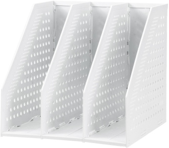 Лоток вертикальный Deli 78995LT-GREY 3отд. складной для бумаг A4 250х256х243мм серый пластик - купить недорого с доставкой в интернет-магазине