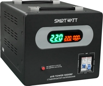 Стабилизатор напряжения Smartwatt AVR Tower 5000RF 5000ВА черный - купить недорого с доставкой в интернет-магазине
