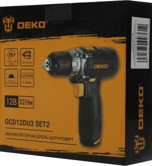 Дрель-шуруповерт Deko GCD12DU3 SET2 FU-Li-Ion аккум. патрон:быстрозажимной (063-4146) - купить недорого с доставкой в интернет-магазине