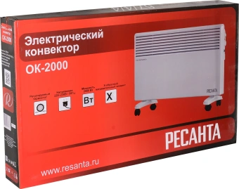 Конвектор Ресанта ОК-2000 2000Вт белый - купить недорого с доставкой в интернет-магазине
