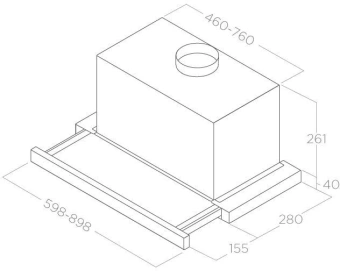 Вытяжка встраиваемая Elica Elite 26 IX/A/90/VT серебристый/черный управление: кнопочное (1 мотор) - купить недорого с доставкой в интернет-магазине
