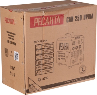 Сварочный аппарат Ресанта САИ-250 ПРОМ инвертор ММА/TIG 8.7кВт - купить недорого с доставкой в интернет-магазине