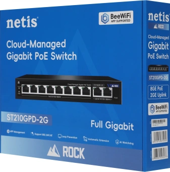 Коммутатор Netis ST210GPD-2G (L2) 10x1Гбит/с 8PoE 117W настраиваемый - купить недорого с доставкой в интернет-магазине