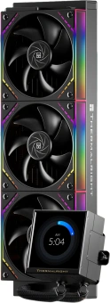 Система водяного охлаждения Thermalright Peerless Vision 360 Soc-AM5/AM4/1200/1700/1851 черный 4-pin 28.1dB Al LCD Ret (P-VISION-360-BL-ARGB) - купить недорого с доставкой в интернет-магазине