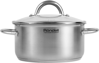 Кастрюля Rondell Point RDS-1312 4.8л. d=24см (с крышкой) стальной - цена, купить или заказать с доставкой в интернет-магазине Кастрюля Rondell Point RDS-1312 4.8л. d=24см (с крышкой) стальной - купить недорого с доставкой в интернет-магазине